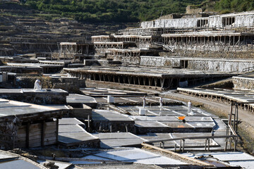 Salt ponds in the Añana Salt Valley. Salinas de Añana.