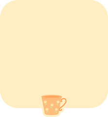 Aesthetic Background Text Box with Cup