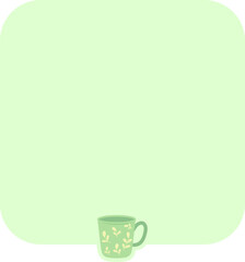 Aesthetic Background Text Box with Cup