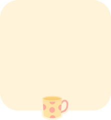 Aesthetic Background Text Box with Cup
