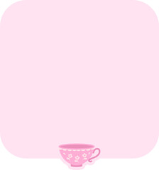 Aesthetic Background Text Box with Cup