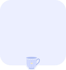 Aesthetic Background Text Box with Cup
