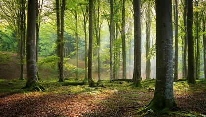 Fototapeta premium Beech trees forest
