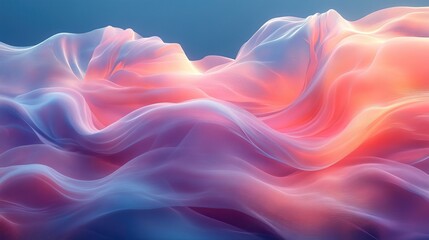 Fototapeta premium an aesthetically pleasing vertical background featuring soft elegant waves and flowing lines in a harmonious blend of pastel colors perfect for serene design themes.stock image