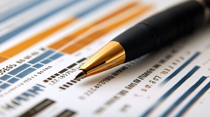 Fototapeta premium financial audit report with charts and graphs