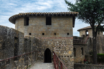 Fototapeta premium Walled medieval fortress of Cite de Carcassonne, Occitania, France