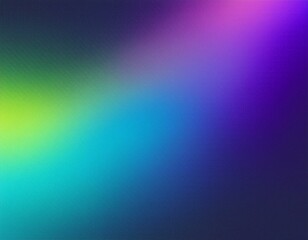 Grainy noisy background, abstract color gradient shape, vibrant glowing blue green purple noise texture banner design