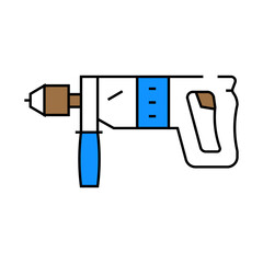 drill equipment line icon vector. drill equipment sign. isolated symbol illustration