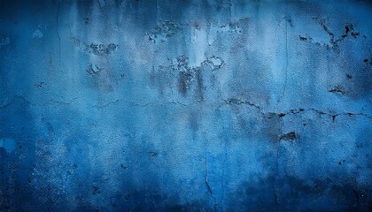 Obraz premium Old distressed blue grungy wall background