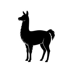 llama silhouette vector 