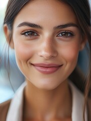 Naklejka premium Beautiful Woman's Close-up