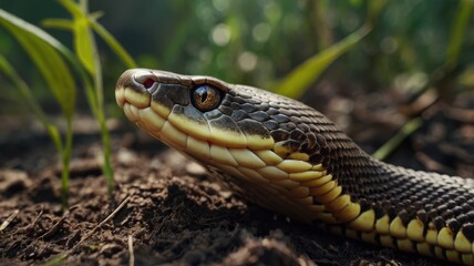 Obraz premium Snake, Lizard, Venom, Cobra, Teeth, Wildlife, Venomous Animals, Fangs, Scales