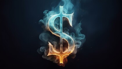 Steam or smoke in form of a dollar sign