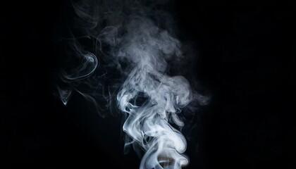 Steam on black background