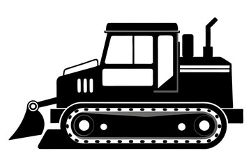 Bulldozer Silhouettel vector illustration