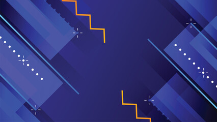 Vector Blue Abstract Geometric Background with Rectangle Design