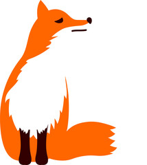Obraz premium red fox isolated cartoon design element