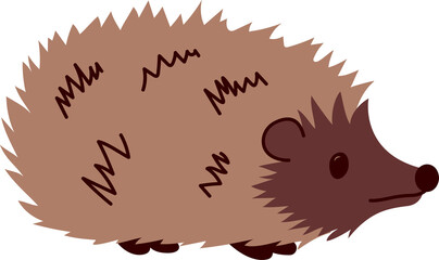 hedgehog isolated cartoon design element