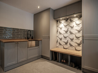 Luxury contemporary laundry room
