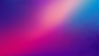 Fototapeta premium Vibrant magenta purple blue color spots grainy gradient glowing backdrop design, noise texture banner, poster header design.