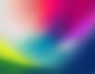 Vibrant magenta green blue red white gray color spots grainy gradient glowing backdrop design, noise texture banner, poster header design.