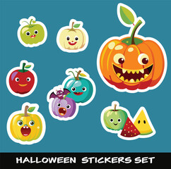 Get into the spooky spirit with our hauntingly fun Halloween Sticker Set! This vector collection delivers a wicked assortment of icons celebrating the eerie excitement of All Hallows' Eve.