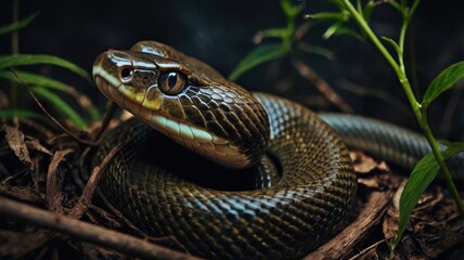 Obraz premium Snake, Lizard, Venom, Cobra, Teeth, Wildlife, Venomous Animals, Fangs, Scales