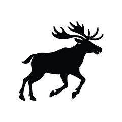 Moose silhouette or vector 