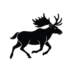 Obraz premium Moose silhouette or vector 