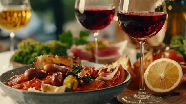 A spanish tapas and sangria HD VIDEO 4K CLIP