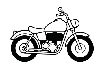 Fototapeta premium Custom made black and white motorcycle silhouette 