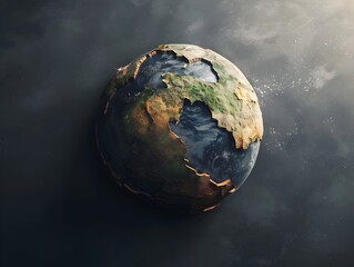 Merged Continents on a Speculative Future Earth Concept