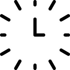 Simple vector icon square wall clock