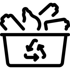 Simple vector icon recycling, reuse
