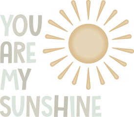 You Are My Sunshine in soft pastel watercolor art