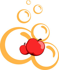 apple and bubbles, apple cider
