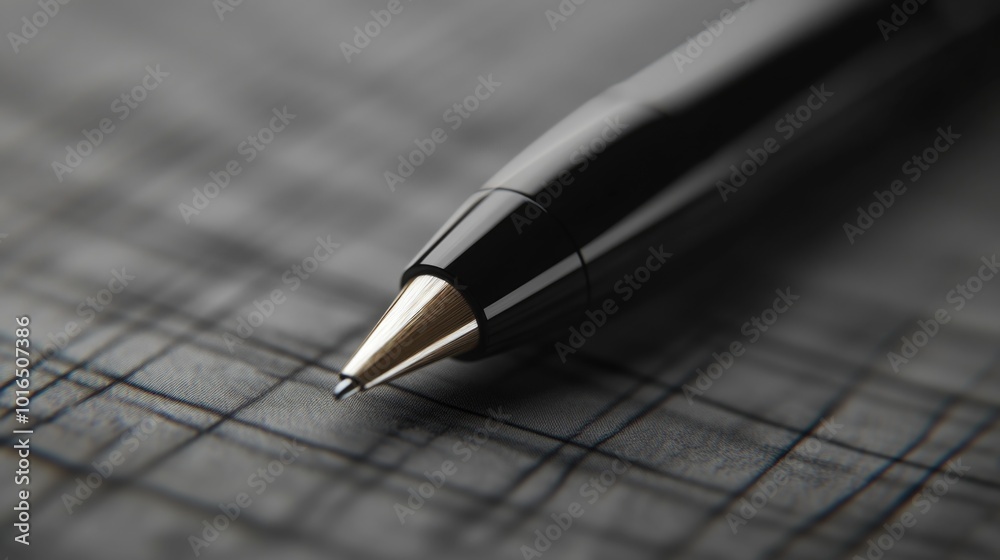 Poster a pen resting on top of a blank piece of paper, ideal for writing or note-taking.