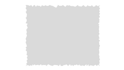 One piece of torn white paper on transparent background. 4K
