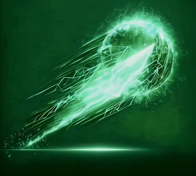 Thunder lightning spark effect on green screen