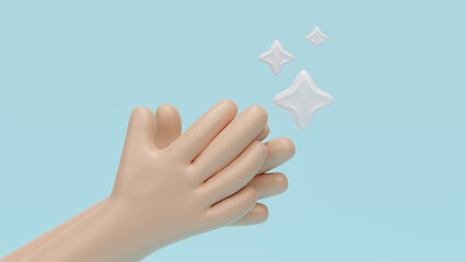 3d hands holding water drop is precious on blue background, world water day, art of save water for ecology, scarcity and environment conservation concept design, 3d rendering illustration