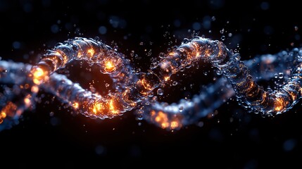 dna double helix structure representing genomics and genetic research.stock image