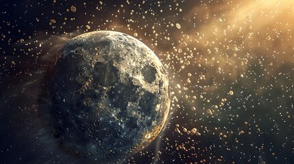 Technological Halo of Satellites Surrounding the Lunar Body in Space