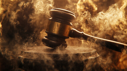 Fire and Smoke: A Gavel's Resounding Authority
