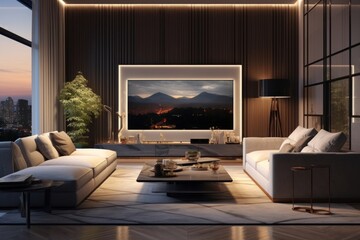 Modern living room architecture furniture building.