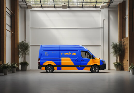 Cargo Van Mockup Generated with AI	