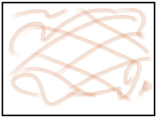 Background Doodle squiggle lines orange yellow brown mixed black border . High quality photo