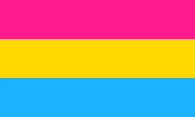 Pansexuality Pride Flag illustration. Banner