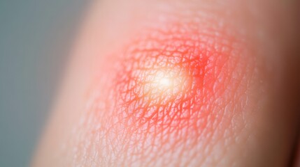Fototapeta premium Allergische Hautreaktion mit Dermatitis und Juckreiz im Frühling