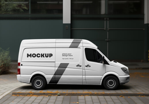 Cargo Van Mockup Generated with AI	