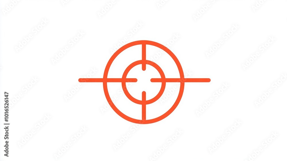 Aufkleber a simple icon of a crosshair symbol set against a white background, suitable for use in diagrams, pr
